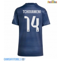 Camisa de time de futebol Real Madrid Aurelien Tchouameni #14 Replicas 2º Equipamento Feminina 2025-26 Manga Curta